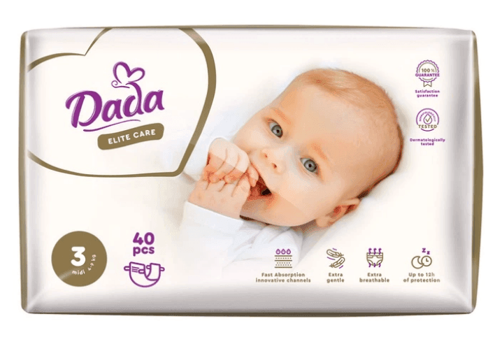 Dada Elite Care Midi підгузники дитячі (4-9) кг40шт /уп
