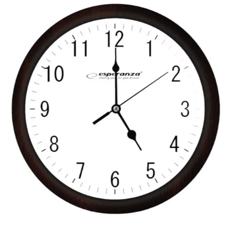 Годинник настінний Esperanza Seatle, коло, 30*3,4см, безрамний тихий хід