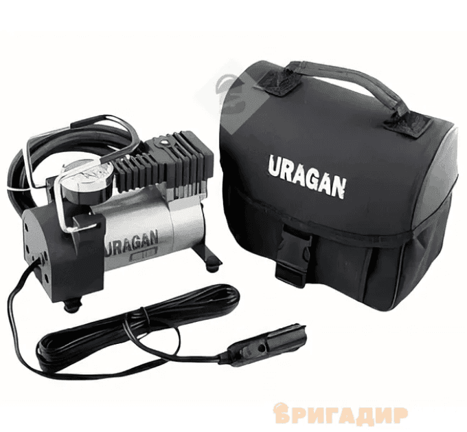 Автомобільний компресор Huragan автостоп 12в, 7атм, 85л/хв. довжина шланга 5,7м, кабель 3м