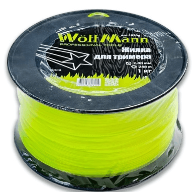 Жилка для тримера "Зірка" 2.40мм 248м 1кг ТМ WoffMann
