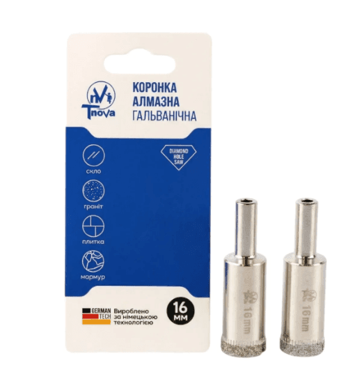 Коронка алмазна гальванічна T-Nova 16mm(60312353)