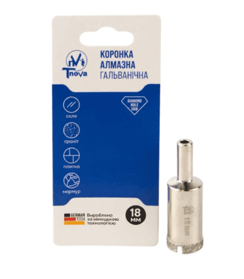 Коронка алмазна гальванічна T-Nova 18mm(60312354)