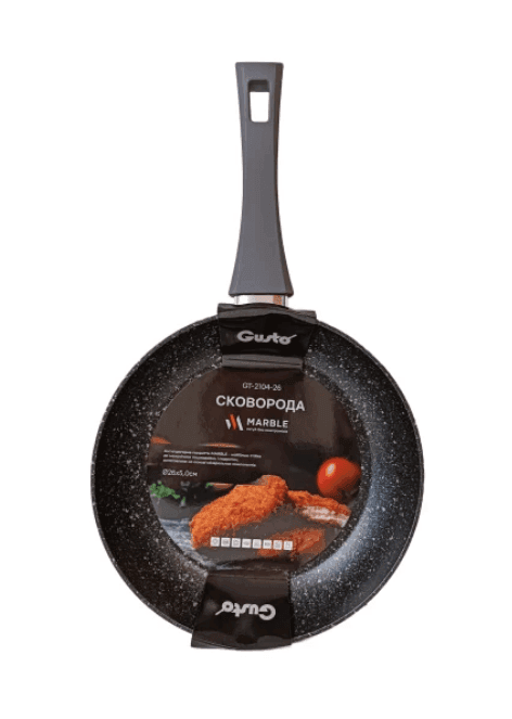 СКОВОРОДА GUSTO. покр, Marble 28x5.3 см GT- 2104-24