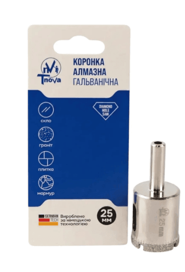 Коронка алмазна гальванічна T-Nova 25mm 60312357
