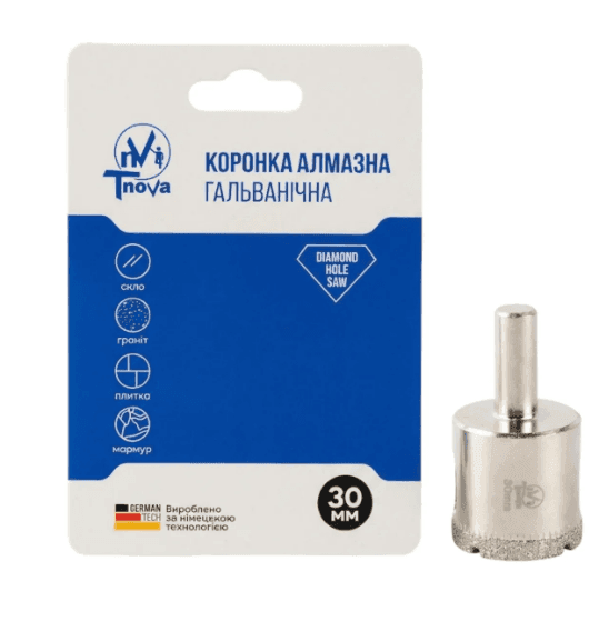 Коронка алмазна гальванічна T-Nova 30mm 60312358