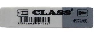 Гумка CLASS комбінована біло-сіра (4974/60)