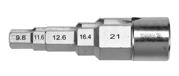 Ключ ступеневий YATO квадрат 1/2 для головок 3/8",29/68, 1/2 21/32 27/32 YT- 0319