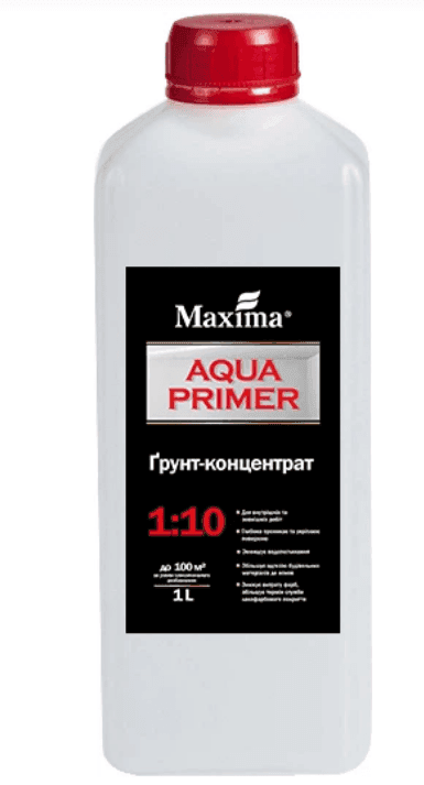 Грунт- концентрат 1/10 "Agua Primer", ТМ "Maxima" -1 л
