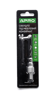 Свердло для меблевого конфірмату APRO 4,5мм