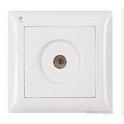 Розетка ТВ біла LUXEL Primera