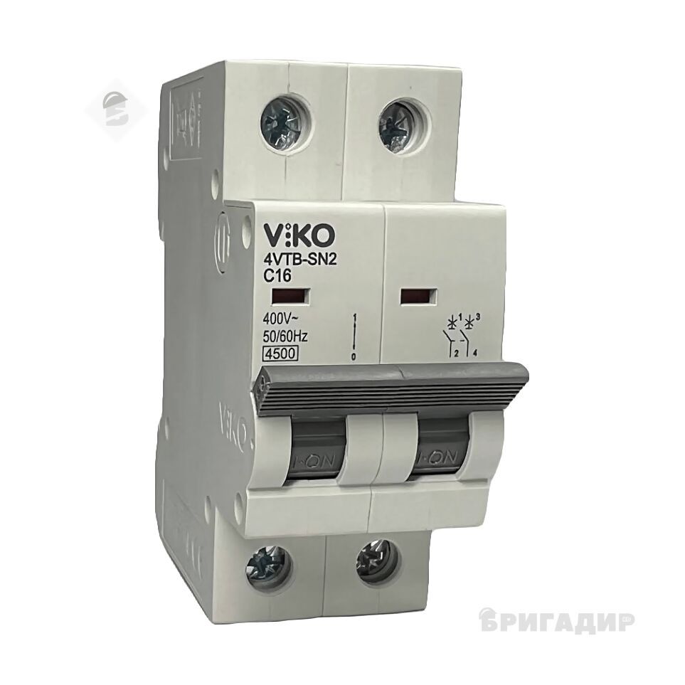Автоматичний вимикач 2C 16А 4.5кА 230/400V Тип С ViKO