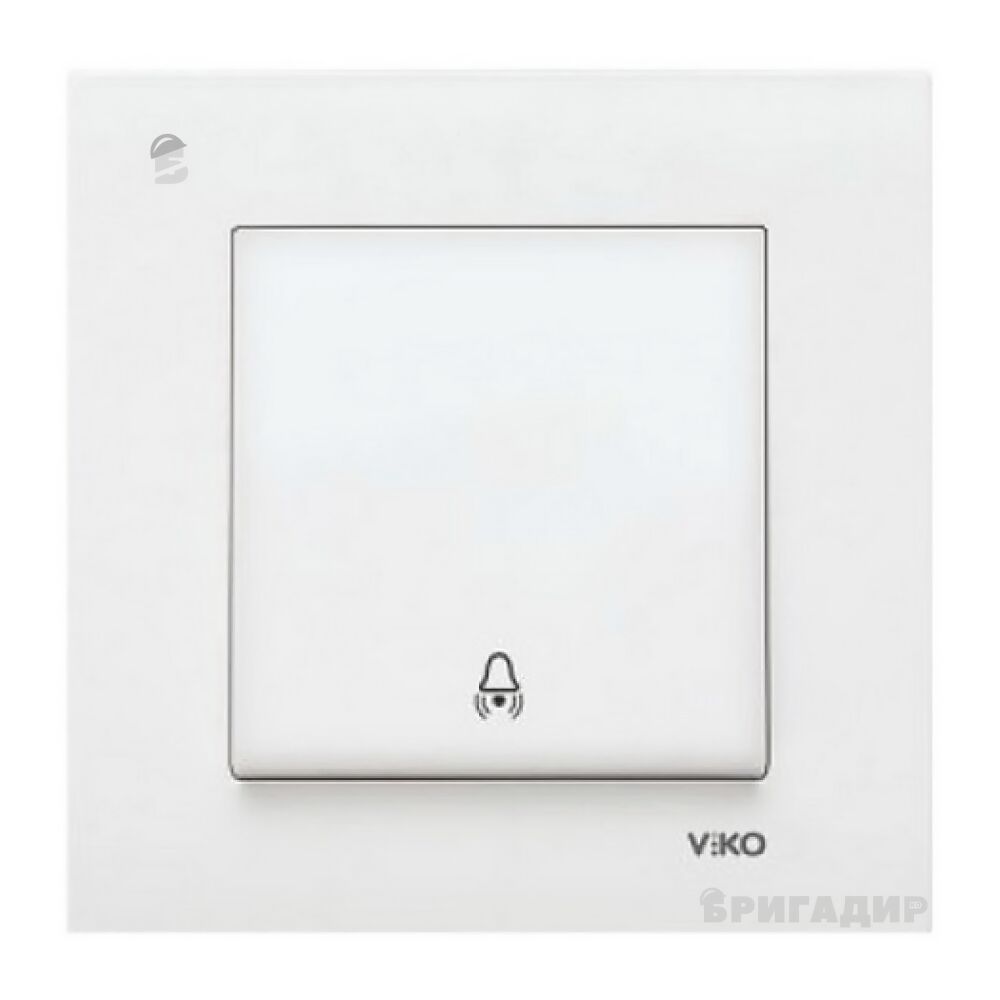 Кнопка дзвінка біла ViKO Karre