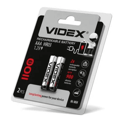Акумуляторні батарейки VIDEX AAA 1100 мАг