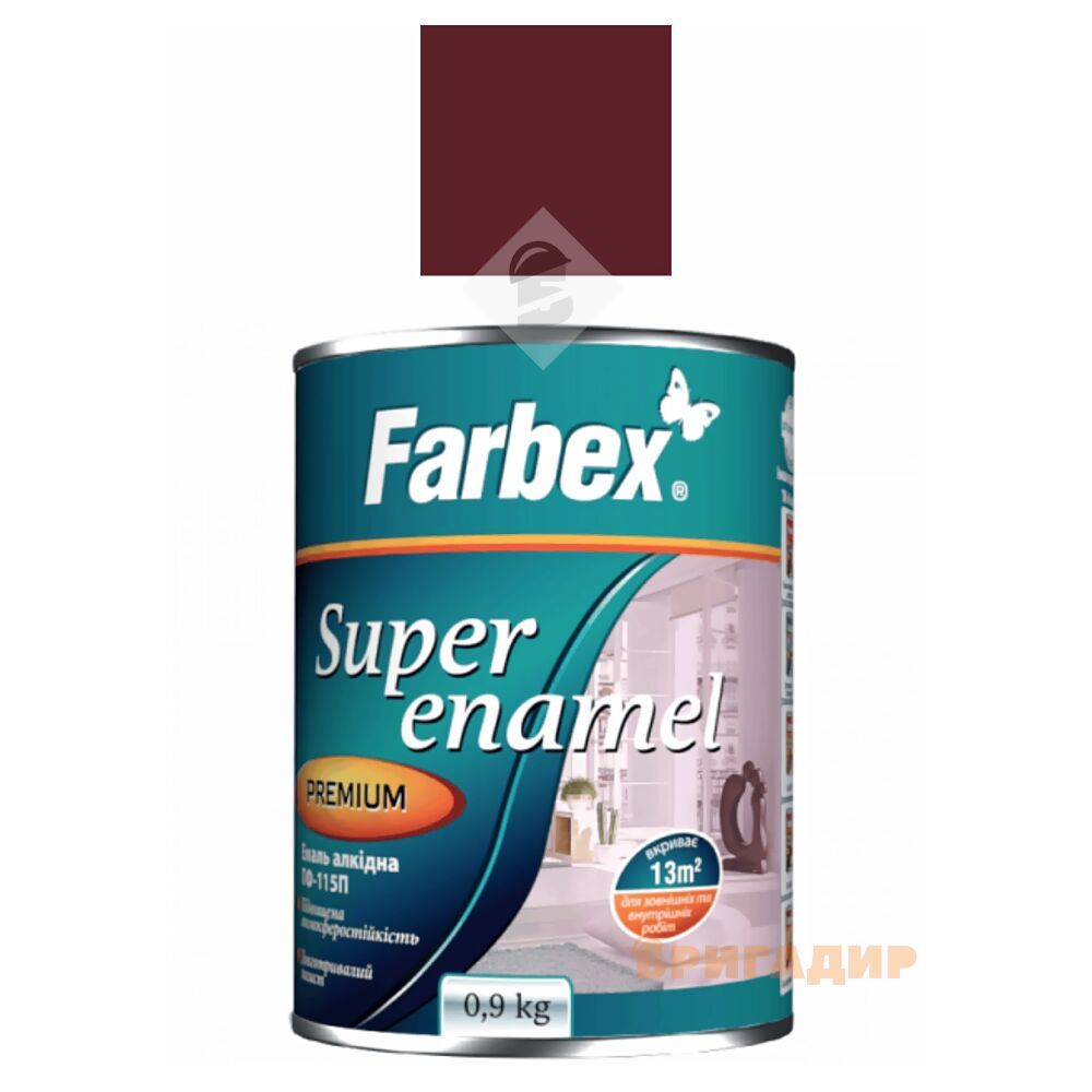 Емаль Farbex 0.9 кг вишнева