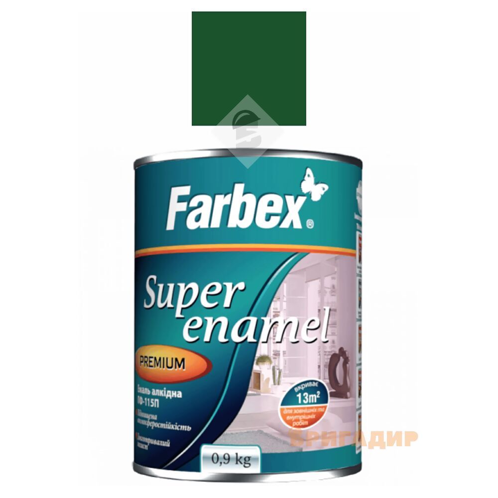 Емаль Farbex 0.9кг зелена