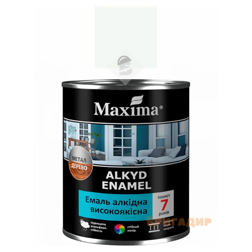 Емаль алкідна Maxima біла глянцева
