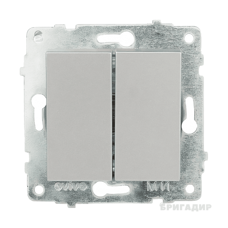 Механізм вимикача 2-кл. Grano срібло