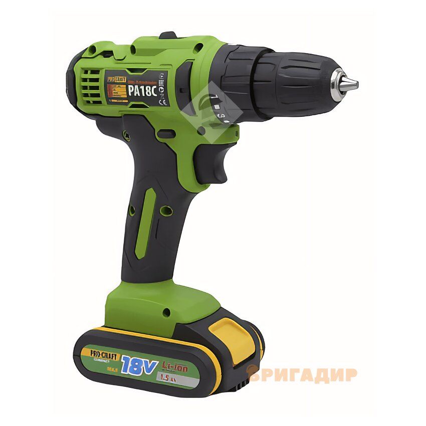 Акумуляторний шуруповерт PROCRAFT PA-18C compact - у роботі