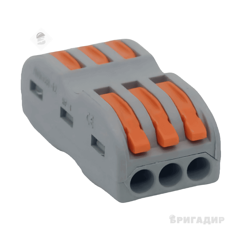 Клемник WAGO сірий 3й РСТ-223 (3+3провода)