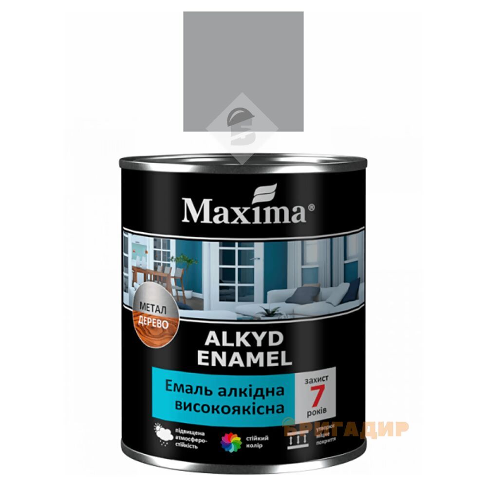 Емаль алкідна Maxima сіра