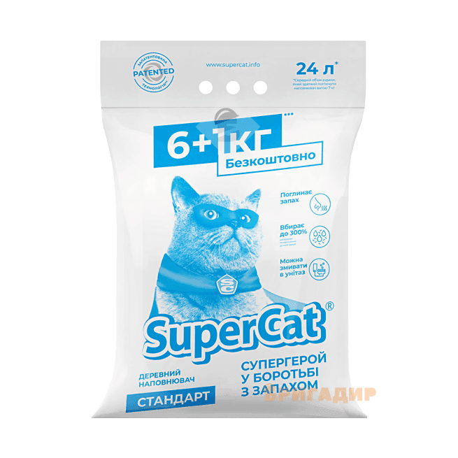 Наповнювач для котячого туалету Supercat Стандарт