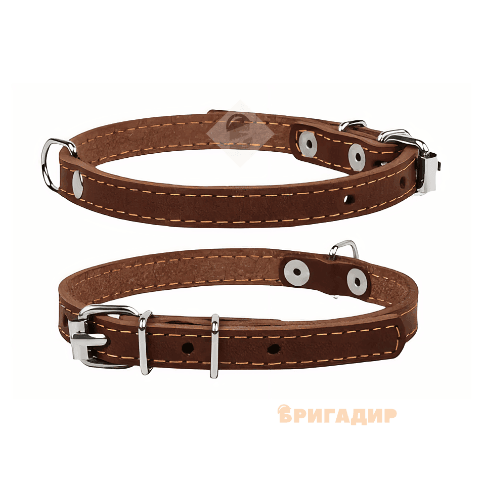 Нашийник одинарний коричневий