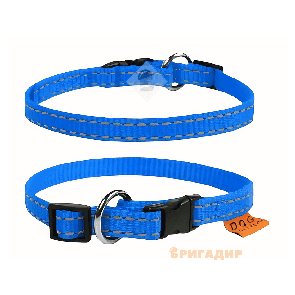 Нашийник нейлоновий регульований синій