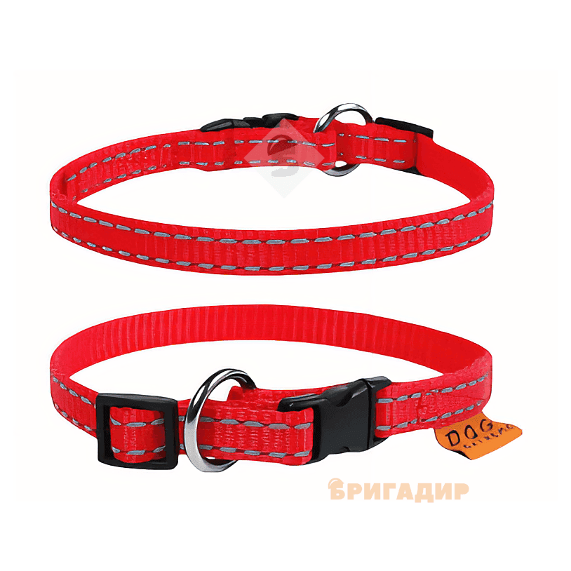 Нашийник нейлоновий регульований червоний