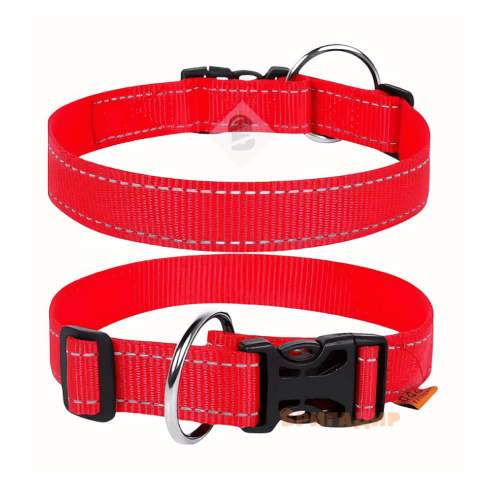 Нашийник регульований нейлоновий червоний