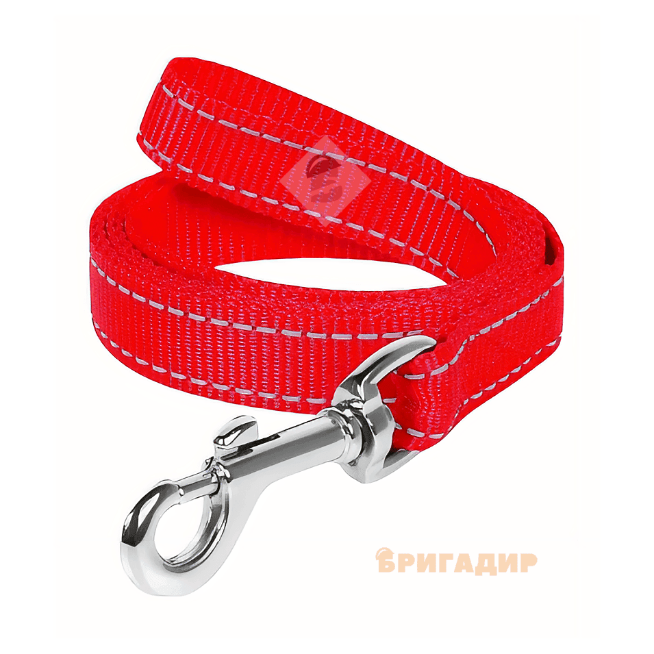 Повідок нейлон подв. червоний Dog Extreme