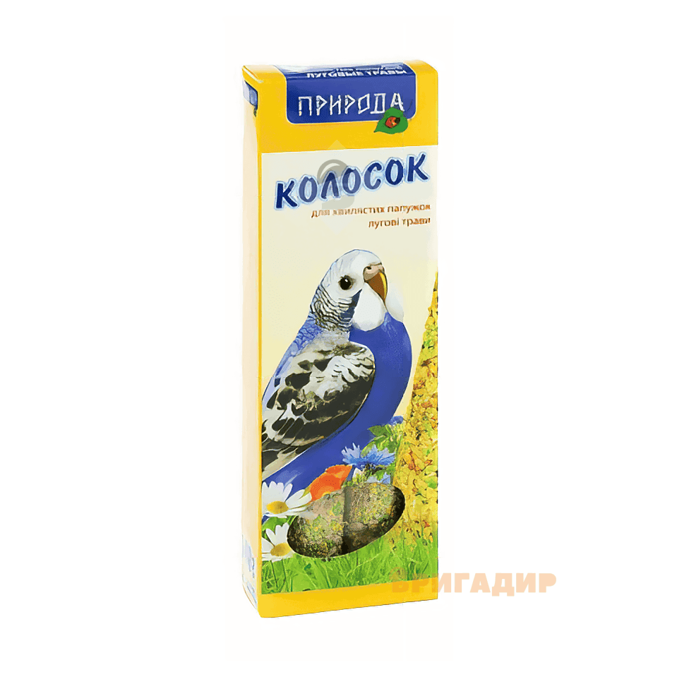 Природа Колосок для папуг лугові трави, 140г