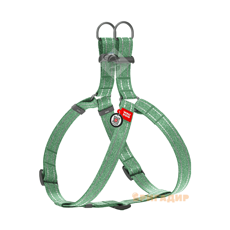 Шлея WAUDOG Re-cotton зелена