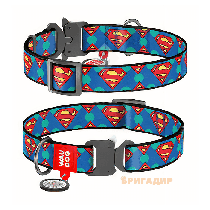 Нашийник WAUDOG Nylon з малюнком Супермен лого