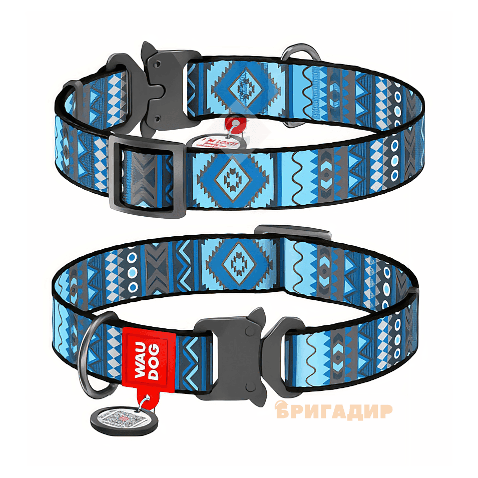 Нашийник WAUDOG Nylon Етно синій