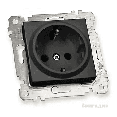Механізм розетки з/з, 16А, RITA, Mutlusan, чорний