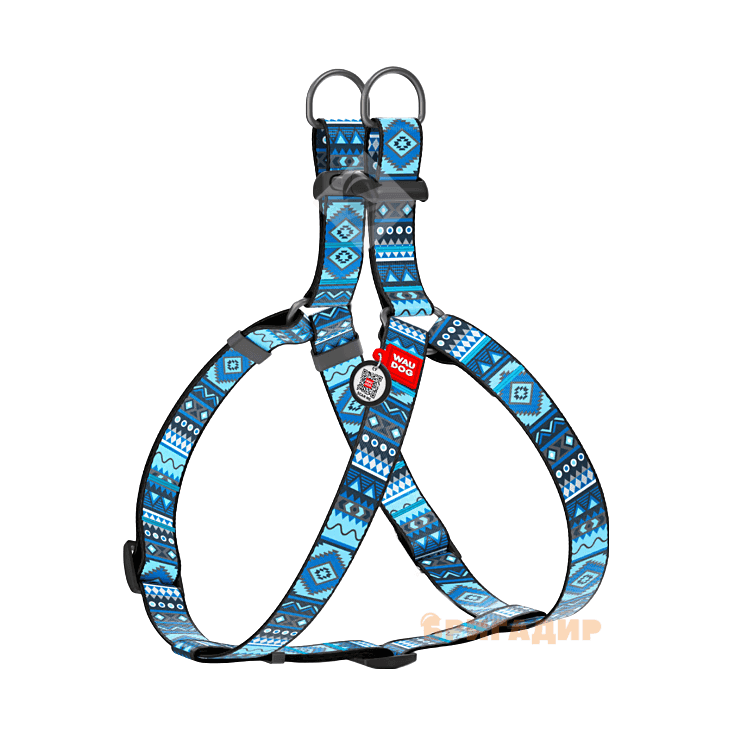Шлея WAUDOG Nylon Етно синій