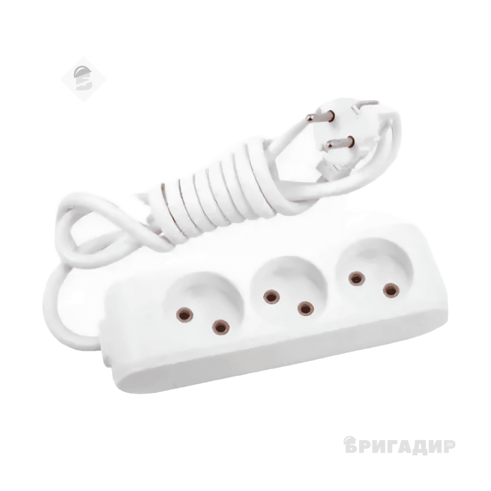 Подовжувач 3 гн. 5 метрів білий (Multi-Let)