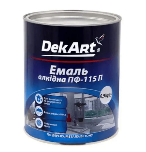 Емаль алкідна ПФ-115П Dekart червоно-коричнева 2.8кг