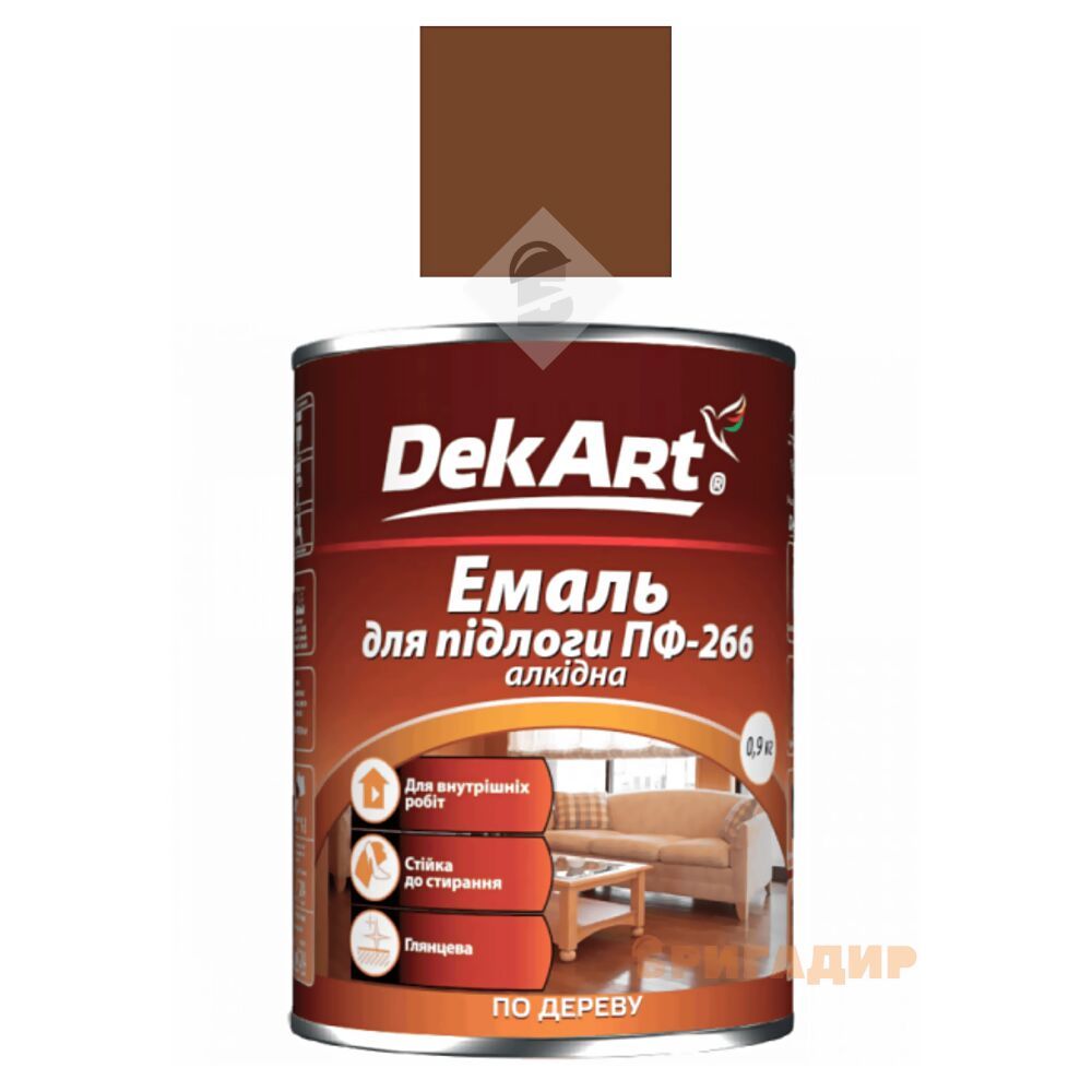 Емаль Декарт ПФ-266 жовто-коричнева
