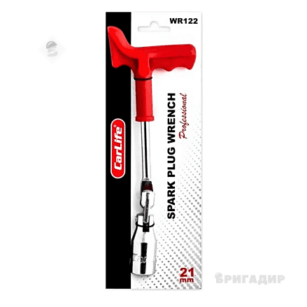 Ключ свічний професійний з підсиленою ручкою 21мм CarLife WR122