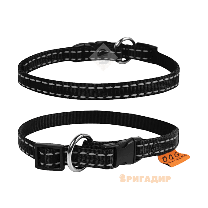 Нашийник регульований нейлоновий чорний Dog Extreme
