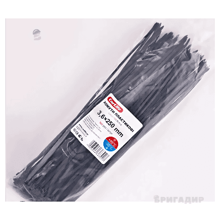 Стяжка кабельна 3,6x250 чорний