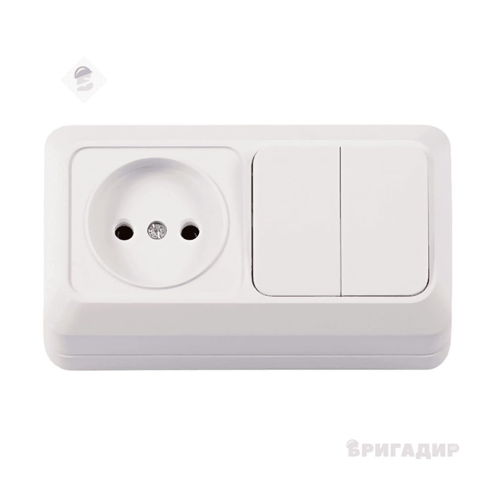 Блок вимикач/розетка Аква 415423