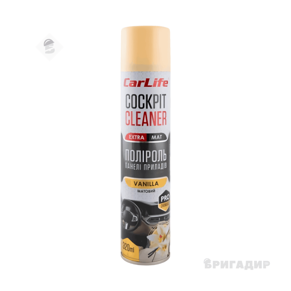 Поліроль панелі приладів Carlife Ваніль Cockpit Cleaner EXTRA MAT 320ml CF340