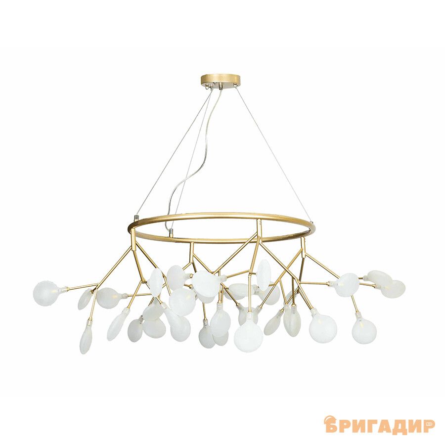 Світильник пелюстки на золотому обводі