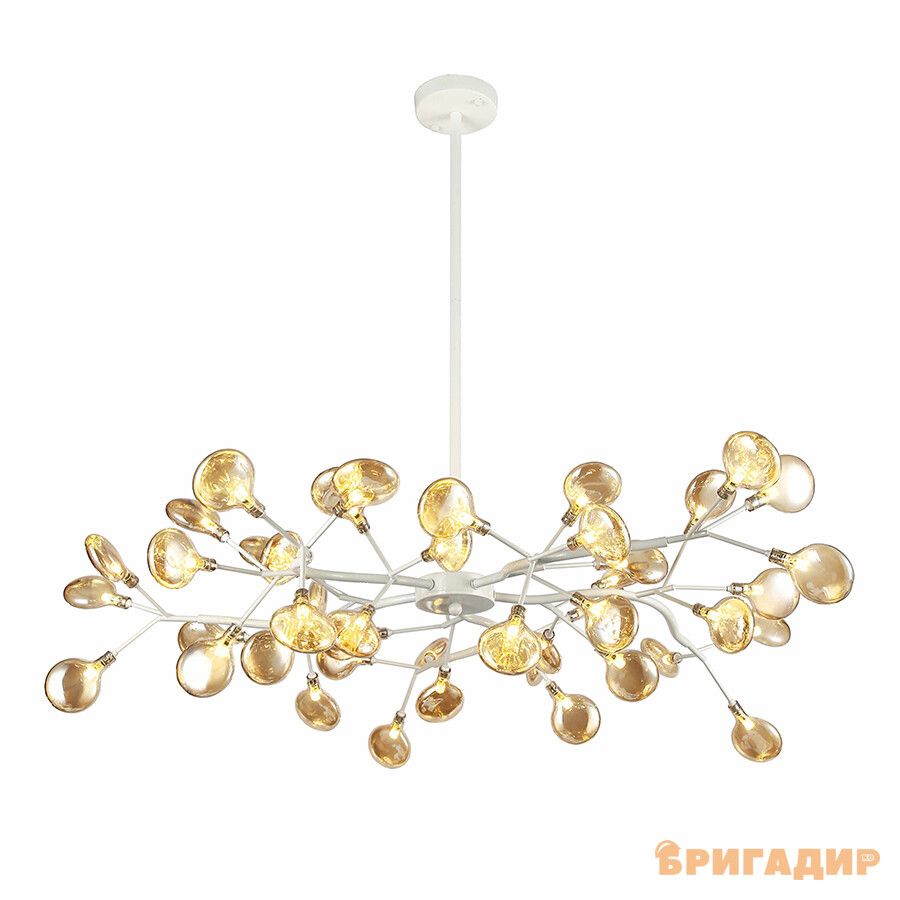 Світильник пелюстки білий каркас, бронзові пелюстки G4-45 ламп