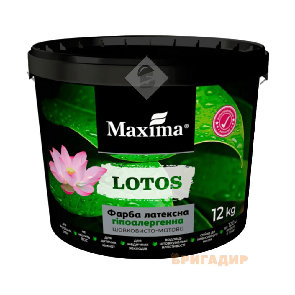 Фарба латексна LOTOS біла шовковиста-матова ТМ Maxima