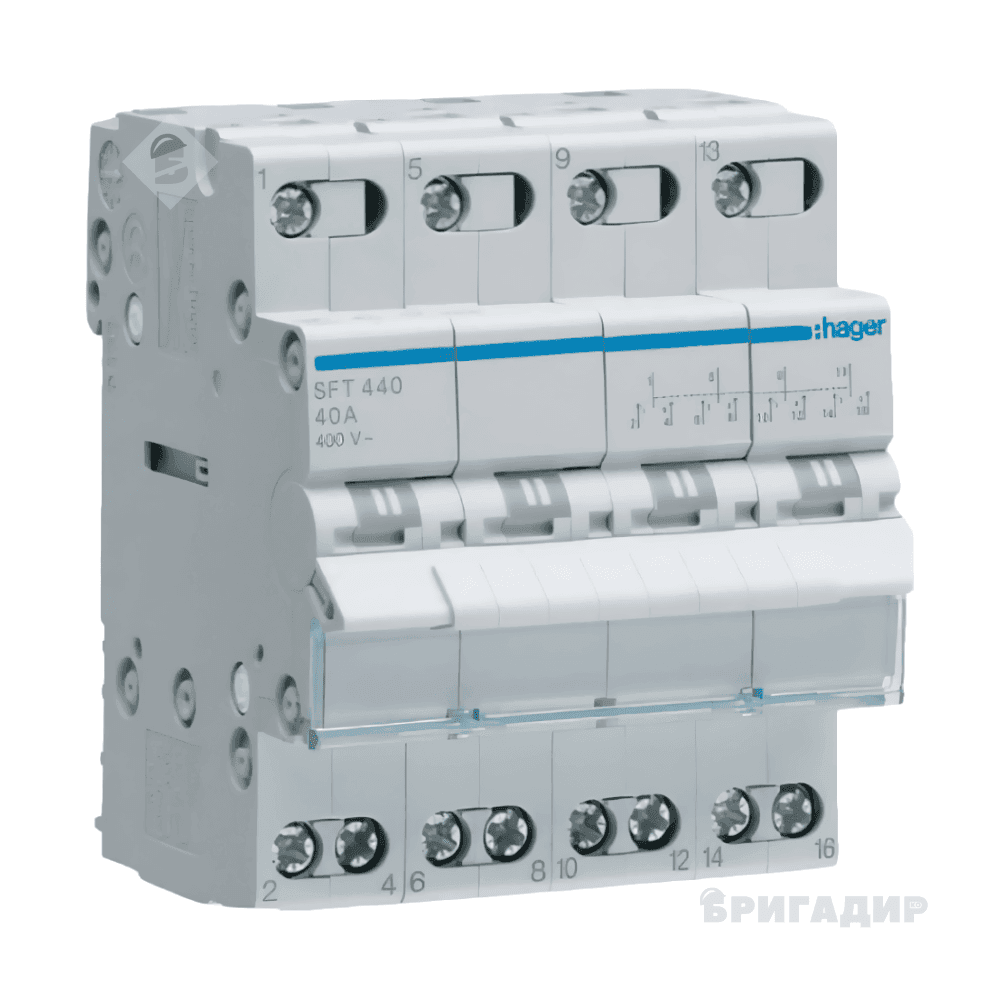 Перемикач І-0ІІ трьохпозиційний 4-пол., 40А