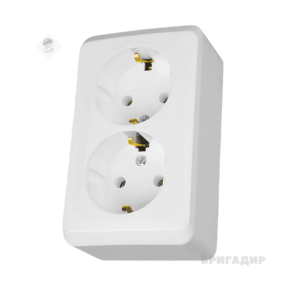 Розетка накладна подвійна Mutlusan біла 472564