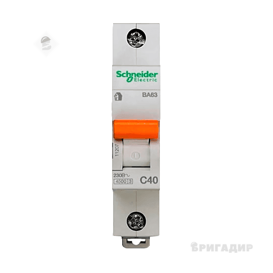 Автоматичний вимикач Schneider 1п 40А Resy 9 ВА63 С